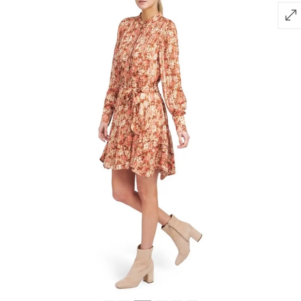 EN SAISON Selena Floral Long Sleeve Tie Waist Shift
Dress